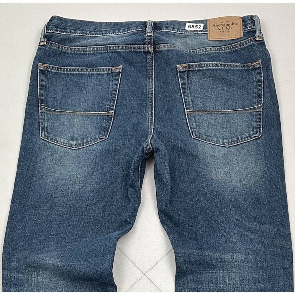 Abercrombie & Fitch Baxter Jeans Mens 36x32 Low Rise Slim Boot Y2K Distressed